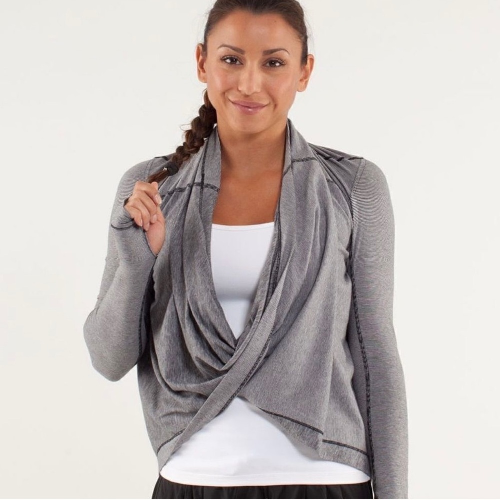 lululemon athletica Gray Draped Open-Front Cardigan (photo used as reference)